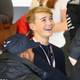 Billy Monger in the Mercedes Formula One garage. Photo credit: Clive Mason/Getty Images